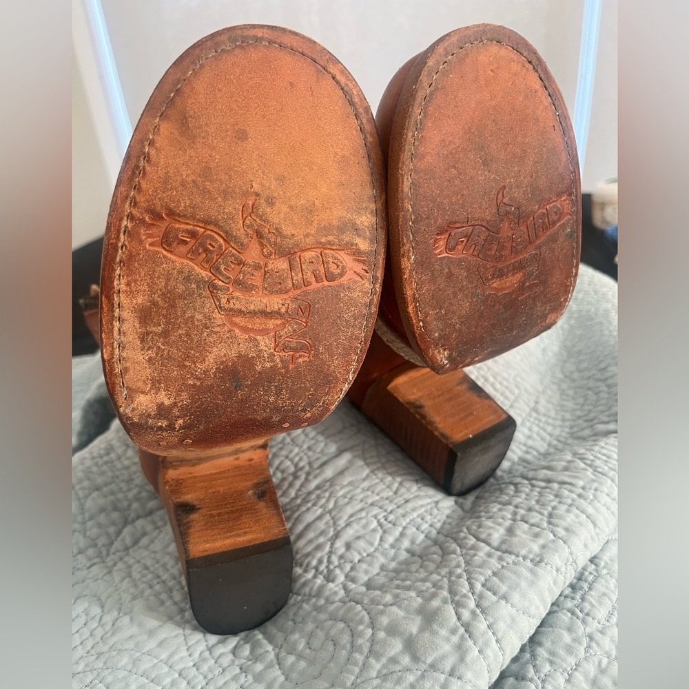 freebird Brown Leather Ankle Boots Balboa 8 - Picture 12 of 13